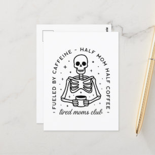 Cartão Postal Citações engraçadas de amantes de café do clube mã