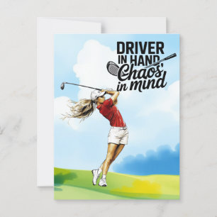 Cartão Postal Citações engraçadas de golfe para saudação de golf