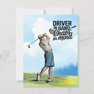 Cartão Postal Citações engraçadas de golfe para saudação de golf