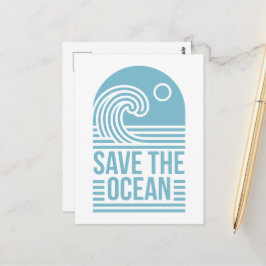 Cartão Postal Citações estéticas de ativista para salvar o ocean