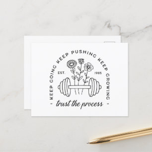 Cartão Postal Citações estéticas de motivação de garotas de giná