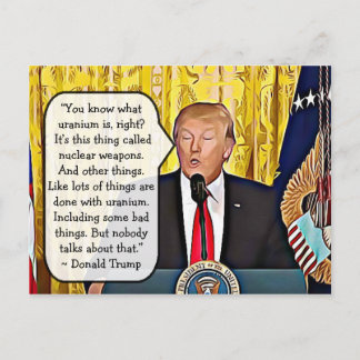 Cartão Postal Citações estúpidas de Donald Trump Keepsakes