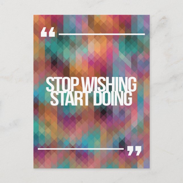 Cartão Postal Citações inspiradoras e motivacionais (Frente)