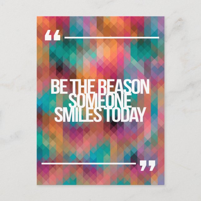 Cartão Postal Citações inspiradoras e motivacionais (Frente)