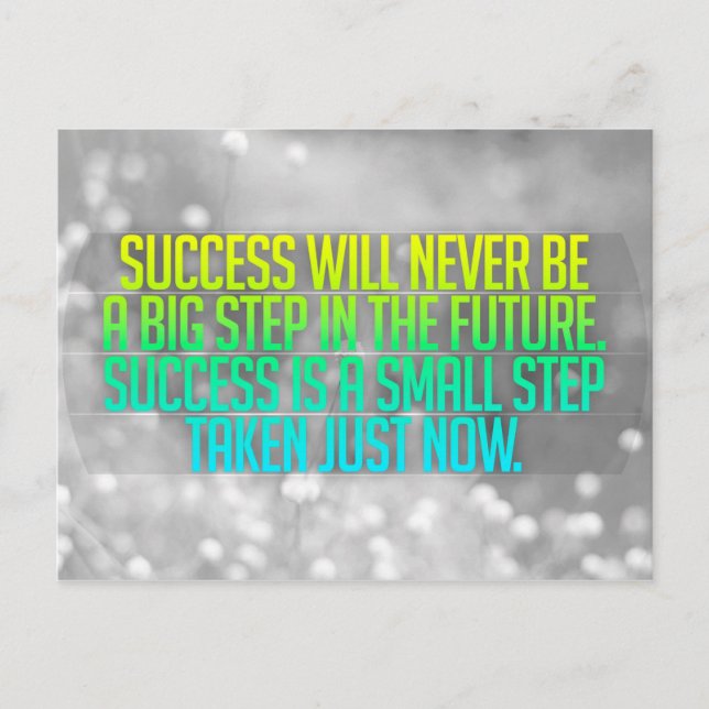 Cartão Postal Citações inspiradoras e motivacionais (Frente)