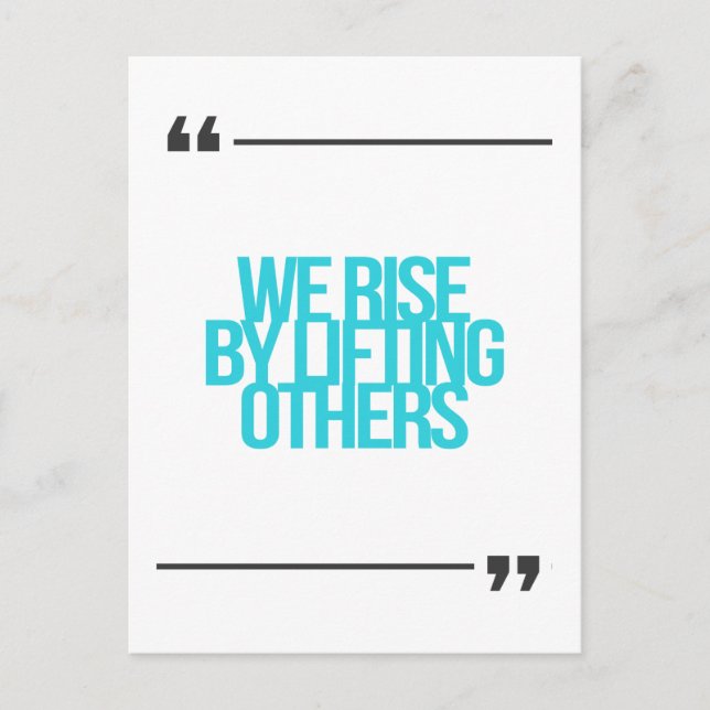 Cartão Postal Citações inspiradoras e motivacionais (Frente)