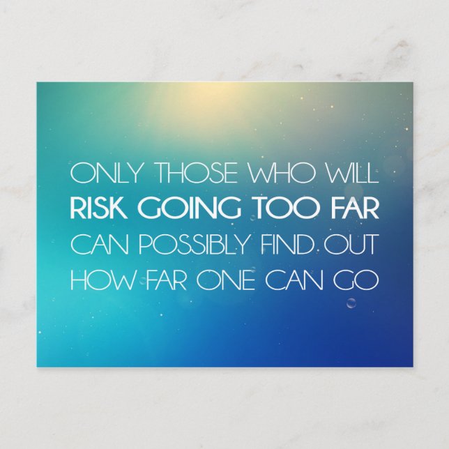 Cartão Postal Citações inspiradoras e motivacionais (Frente)