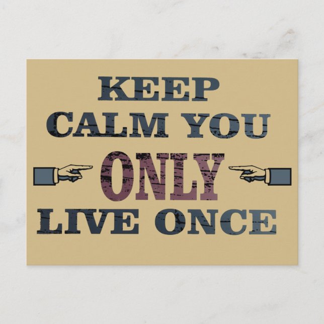 Cartão Postal Citações motivacionais sobre os dizeres da vida (Frente)