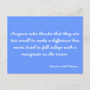 Cartão postal citando Christine Todd Whitman