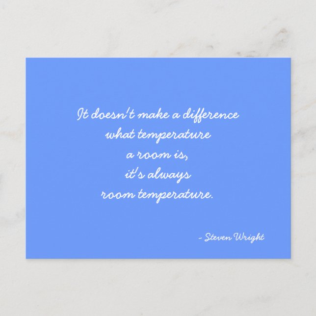 Cartão postal citando Steven Wright (Frente)