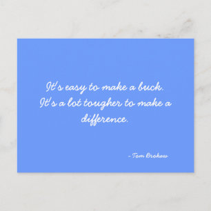 Cartão postal citando Tom Brokaw
