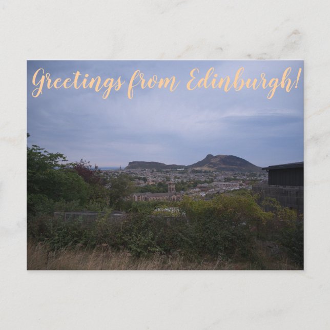 Cartão Postal CITINERARIES: Greetings from Edinburgh! (Frente)
