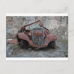 Cartão Postal Citroen em Oradour França