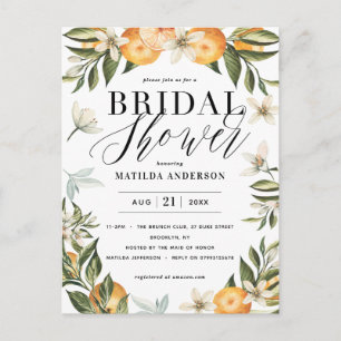 Cartão Postal Citrus, laranja + chá de panela florescente