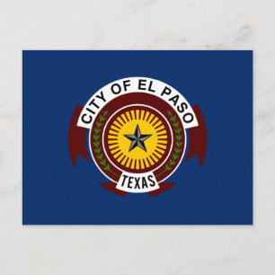 Cartão Postal City Flag de El Paso (Texas)