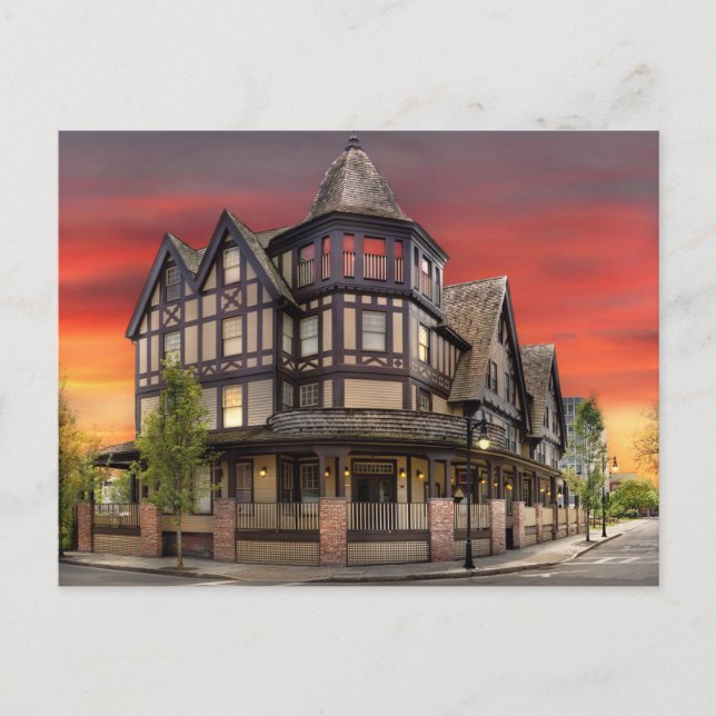Cartão Postal City - Kingston, NY - The Kirkland Hotel (Frente)