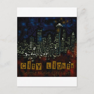 Cartão Postal City Lights Seattle
