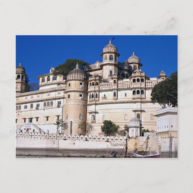 Cartão Postal City Palace, Udaipur, Índia (Frente)