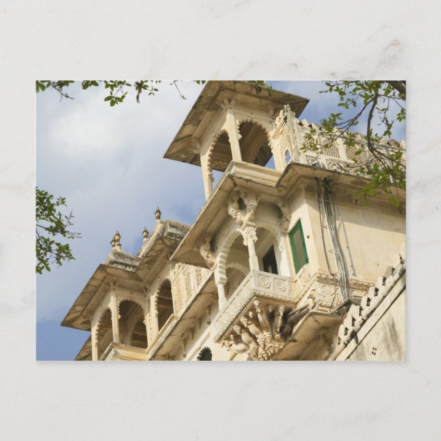 Cartão Postal City Palace, Udaipur, Rajasthan, Índia (Frente)