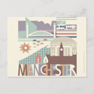 Cartão Postal City Scape Manchester e North West Postcard