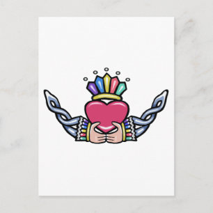 Cartão Postal Claddagh #1B com Trindade