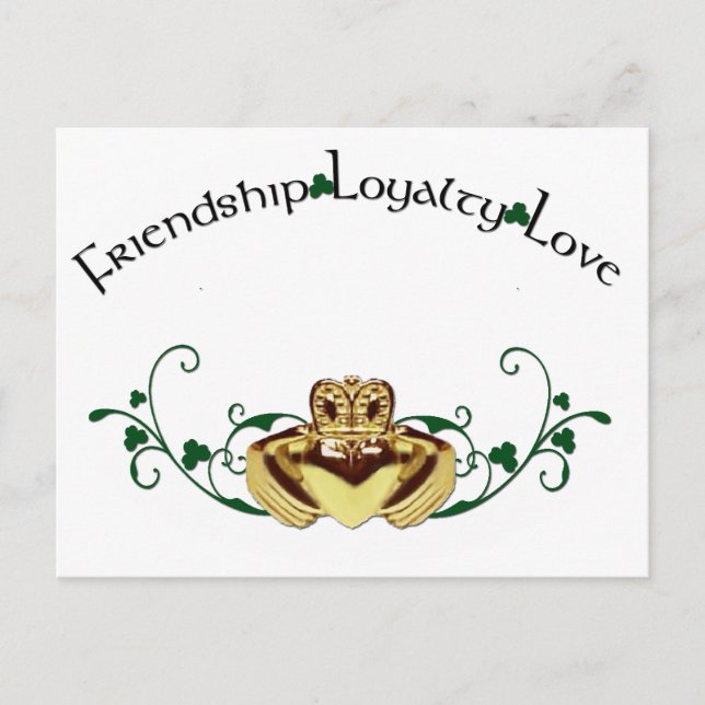 Cartão Postal Claddagh / Claddaugh (Frente)