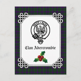 Cartão Postal Clan Abercrombie Crest Crachá e Tartan Holiday