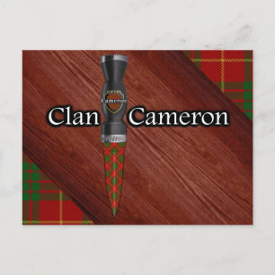 Cartão Postal Clan Cameron Tartan Sgian Dubh Blade