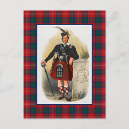 Cartão Postal Clan Chisholm Vintage Ilustração Tartan