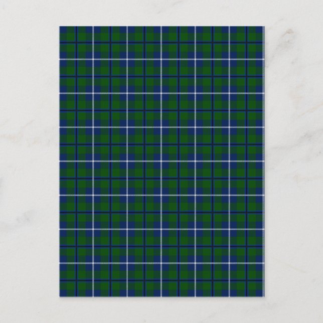 Cartão Postal Clan Douglas Tartan (Frente)