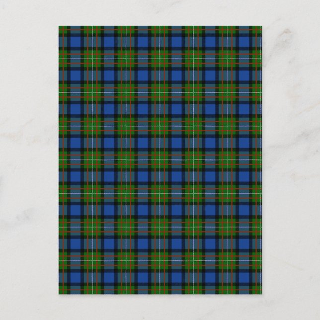 Cartão Postal Clan Fergusson Tartan (Frente)