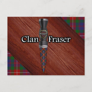Cartão Postal Clan Fraser da lâmina Lovat Tartan Sgian Dubh