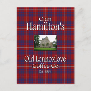 Cartão Postal Clan Hamilton, o antigo Lennoxlove Coffee Co.