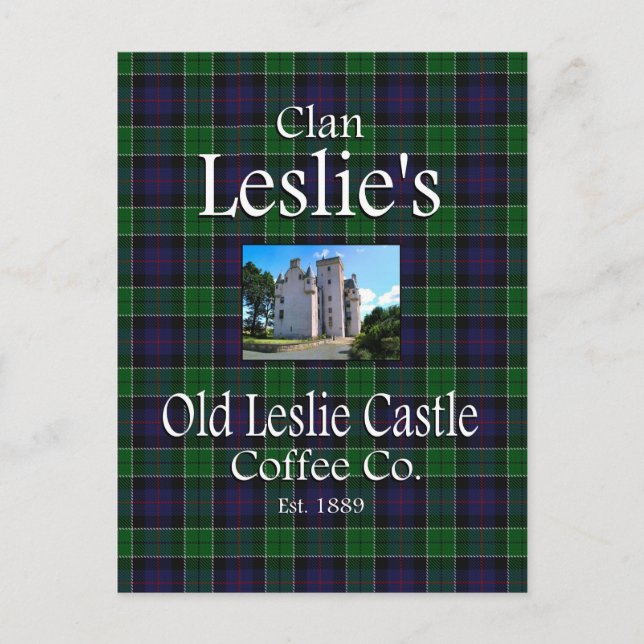 Cartão Postal Clan Leslie Castle Co. (Frente)