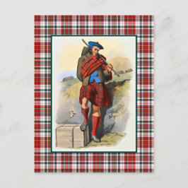 Cartão Postal Clan MacAlister Vintage Ilustração Tartan