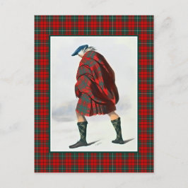 Cartão Postal Clan MacAulay Vintage Ilustração Tartan