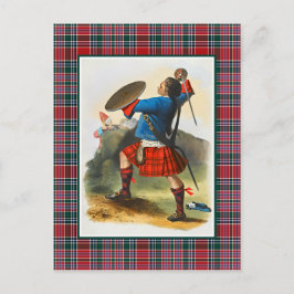 Cartão Postal Clan MacBean Vintage Ilustração Tartan