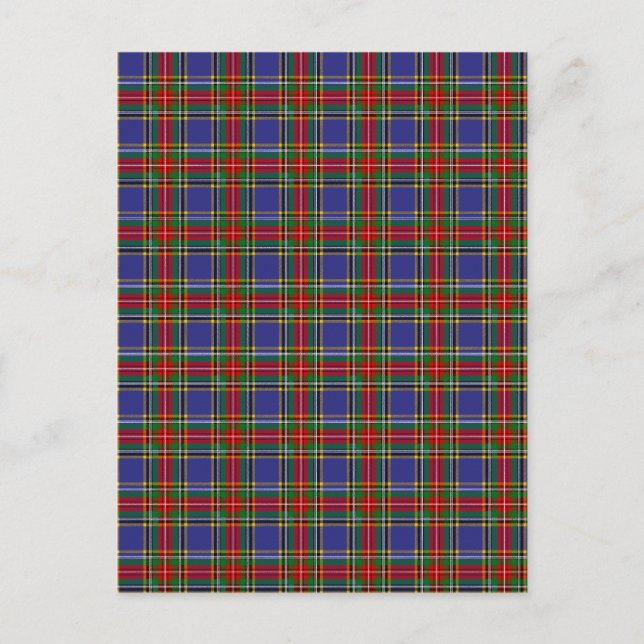 Cartão Postal Clan MacBeth Tartan (Frente)