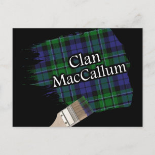 Cartão Postal Clan MacCallum Scottish Tartan Paint Brush
