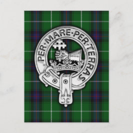 Cartão Postal Clan MacDonald do Isles Crest & Tartan
