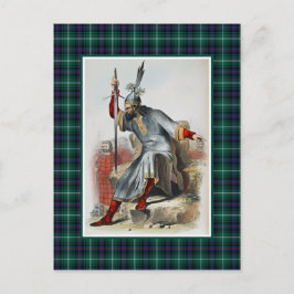 Cartão Postal Clan MacDonald Vintage Ilustração Tartan