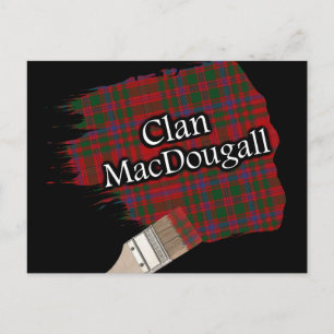 Cartão Postal Clan MacDougall Scottish Tartan Paint Brush