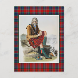 Cartão Postal Clan MacFarlane Vintage Ilustração Tartan