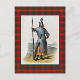 Cartão Postal Clan MacFie Vintage Ilustração Tartan