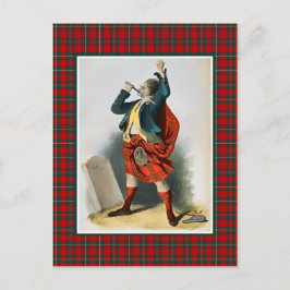 Cartão Postal Clan MacGregor Vintage Ilustração Quadro de Tartan