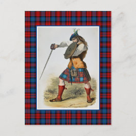 Cartão Postal Clan MacLachlan Vintage Ilustração Tartan