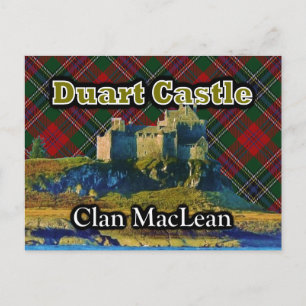 Cartão Postal Clan MacLean Duart Castle Tartan Sky