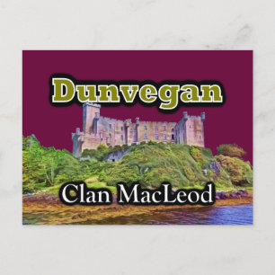 Cartão Postal Clan MacLeod Dunvegan Castle Personalizar Cor do C