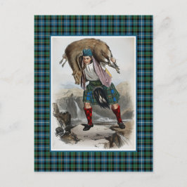 Cartão Postal Clan MacRae Vintage Ilustração Tartan
