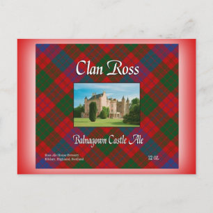 Cartão Postal Clan Ross Balnagown Castle Ale